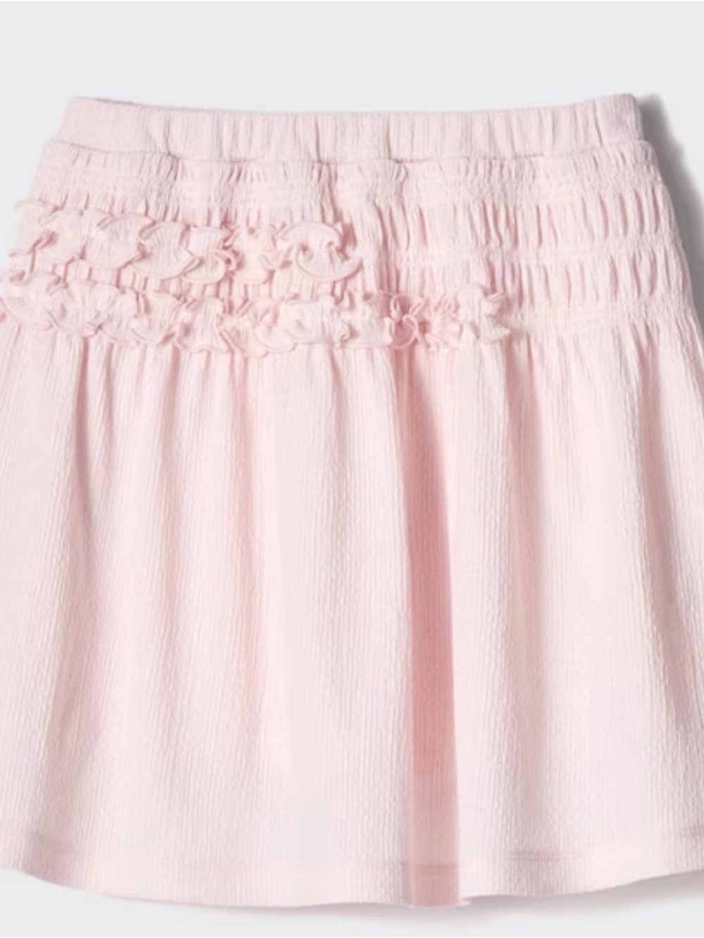 Cecilie Bahnsen Uniqlo Pale Pink Smocked Skirt. Girls size 150 (11-12 years) NWT
